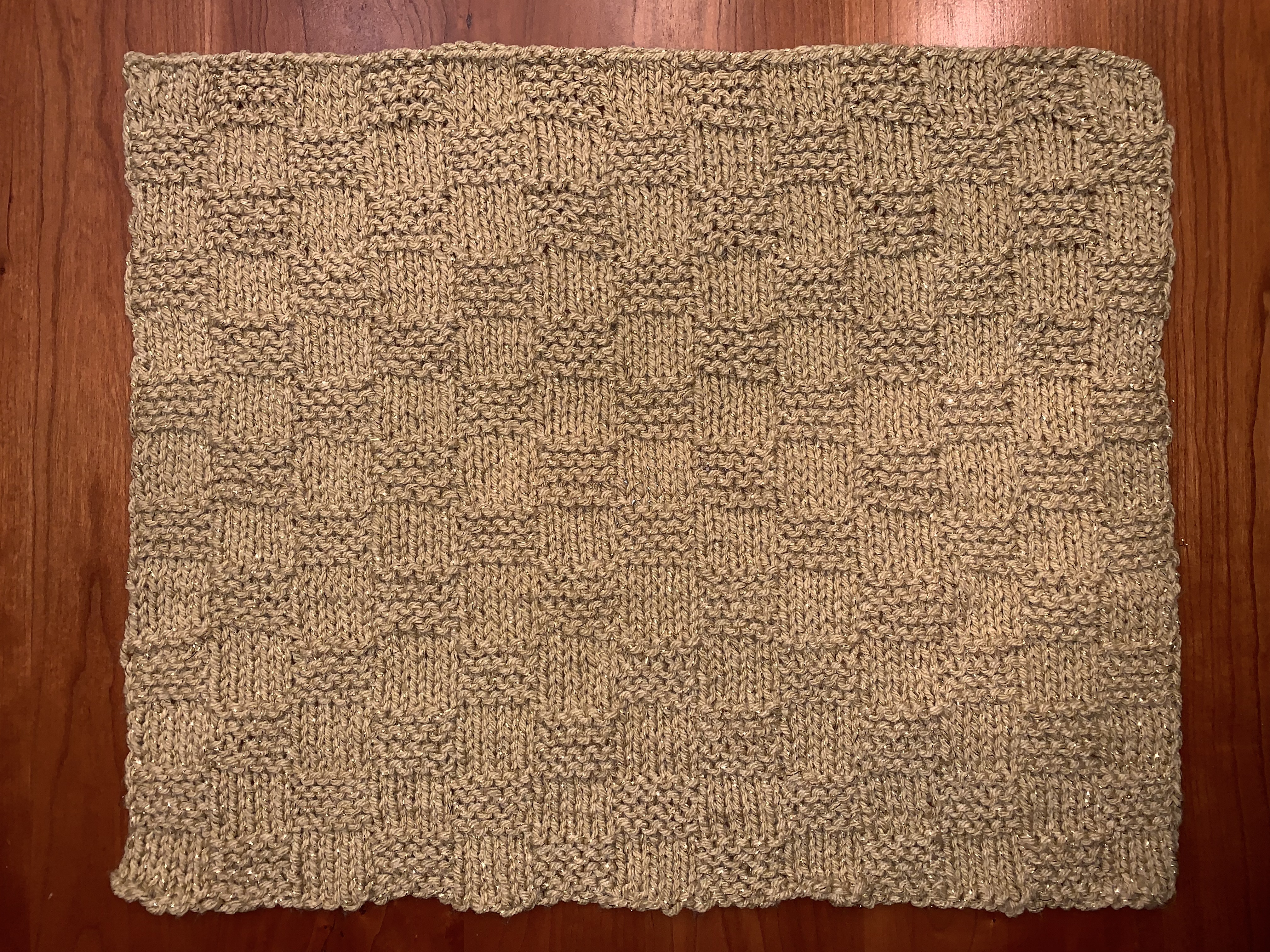 full sparkly, checkered baby blanket