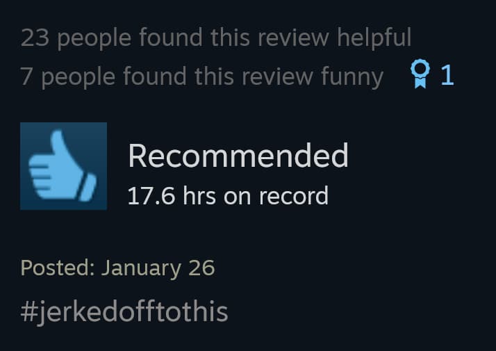 game: sweet pool (18+) a steam user review recommends the game and wrote, '#jerked-off-to-this'
